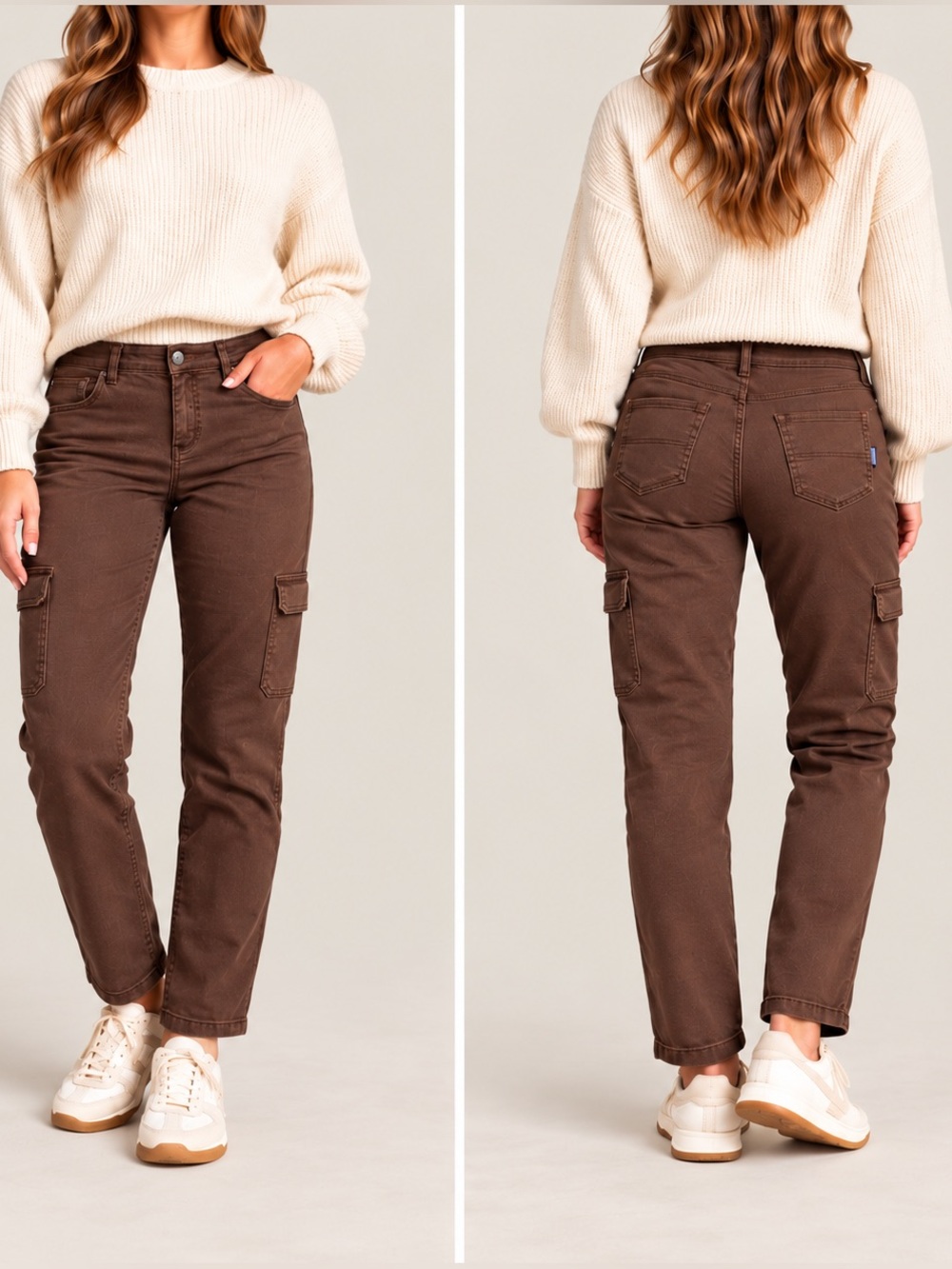 Patagonia Brown Cargo Pants High Rise Straight Leg Utility